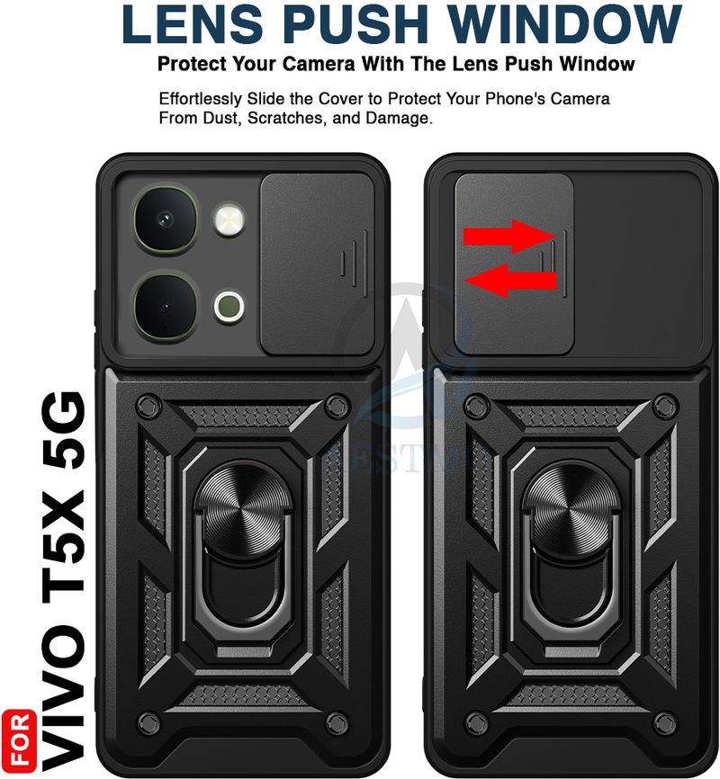 AESTMO Back Cover for Vivo T5X 5G Black - Image 5