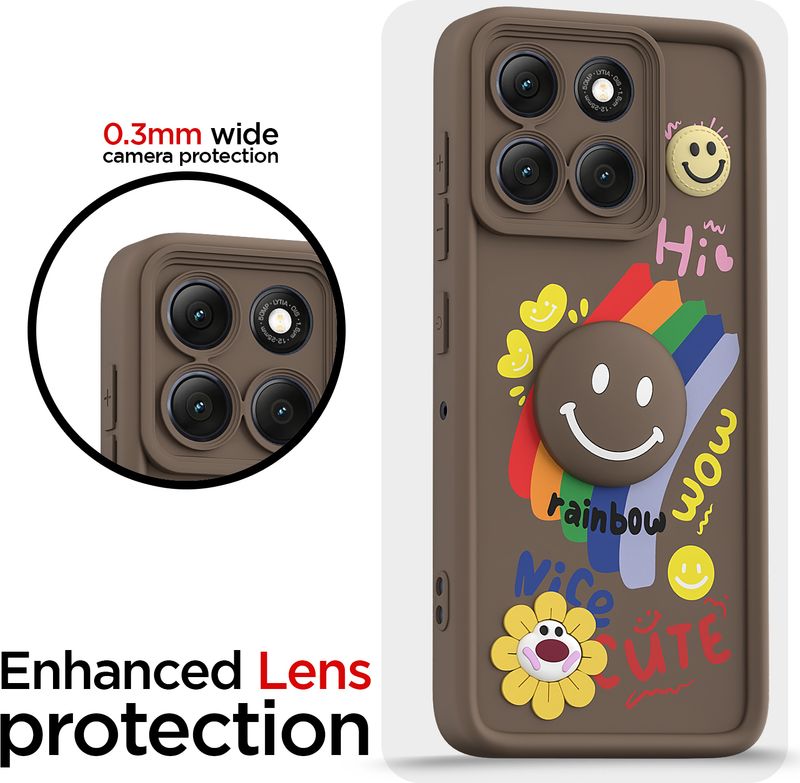 Pikkme Back Cover for Motorola Moto G86 Power 5G Brown - Image 6