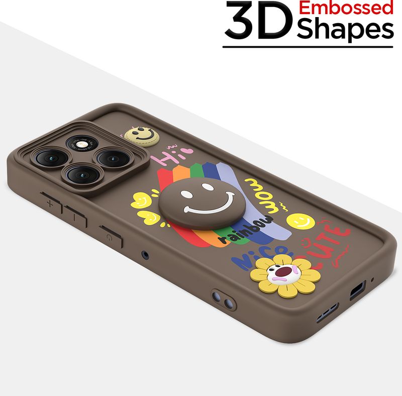 Pikkme Back Cover for Motorola Moto G86 Power 5G Brown - Image 4