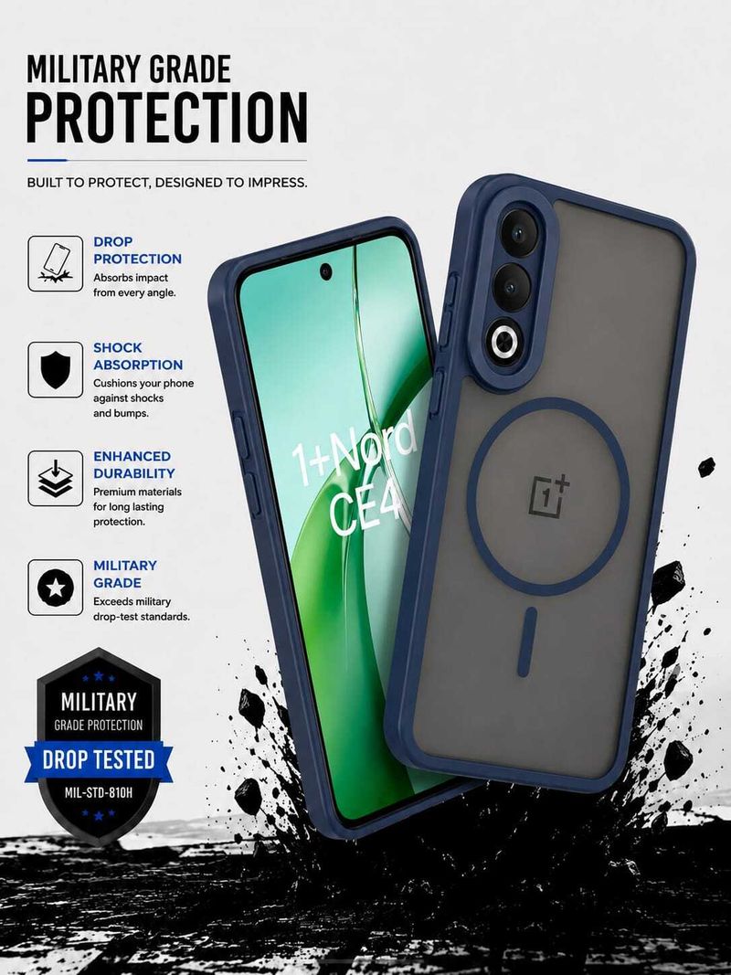 shieldox Back Cover for OnePlus Nord CE (Blue) - Image 3