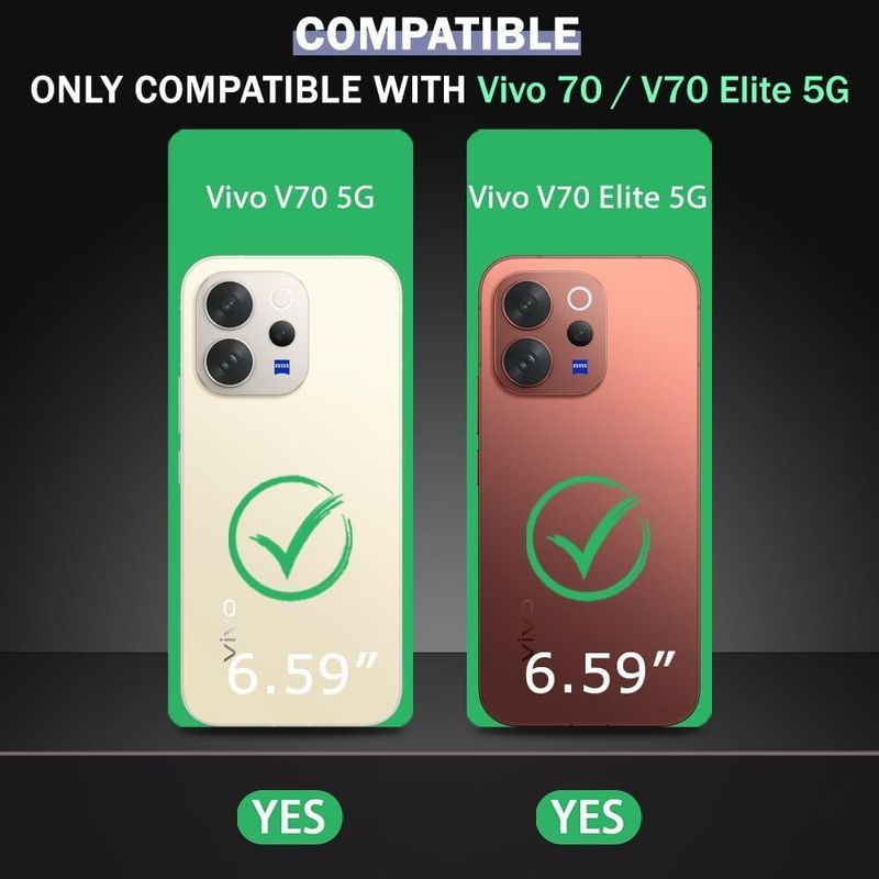 casefinity Back Cover for Vivo V70 5G, Red - Image 3