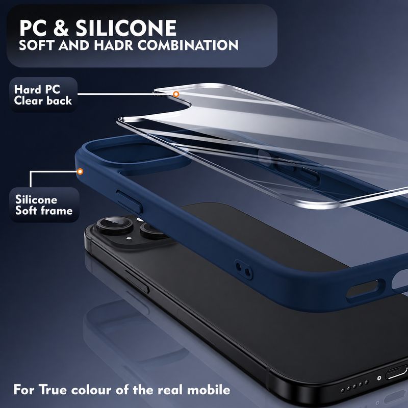 V-TAN Back Cover for IQOO Neo 10R 5G (Blue, Transparent, Shock Proof) - Image 6