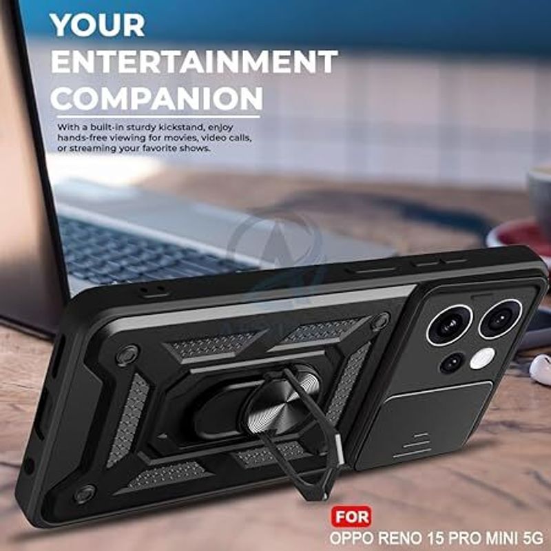 RakshaCase Back Cover for OPPO Reno 15 Pro Mini 5G Black - Image 4