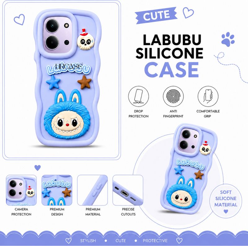 URCASE Back Cover for REDMI 15C 5G, POCO C85 (Purple) - Image 3
