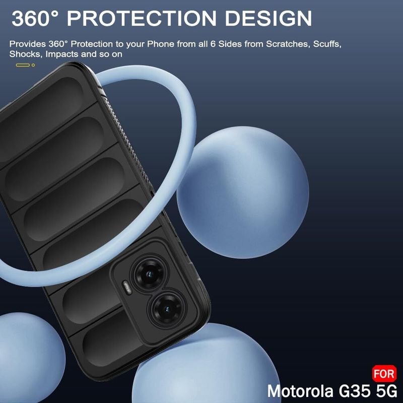 NewSelect Back Cover for Moto G35, Black - Image 6