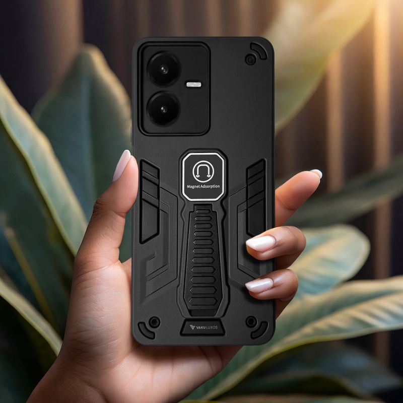 Vaku Luxos Back Cover for Vivo Y22 Black - Image 5