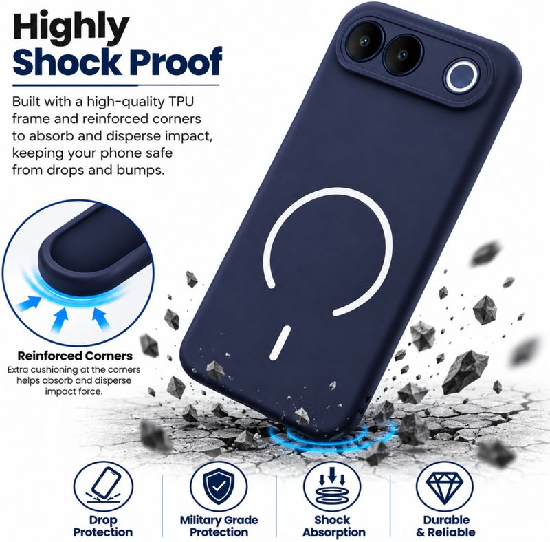 SBMS Back Cover for Vivo S2 5G (Blue, Shock Proof, Silicon, Pack of: 1) - Image 5