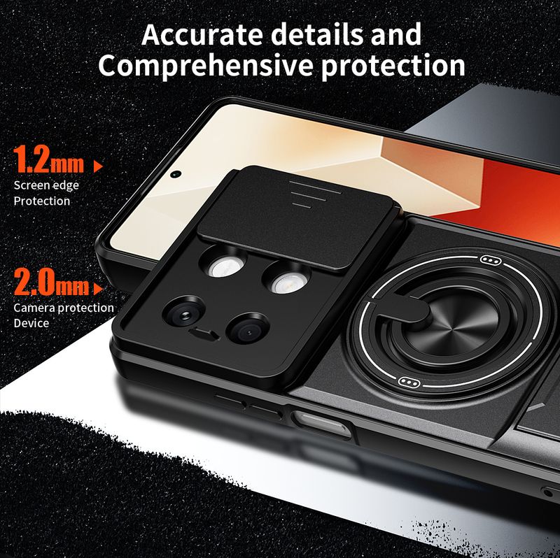 Cover Alive Back Cover for Redmi Note 13 5G (Black) - Image 5