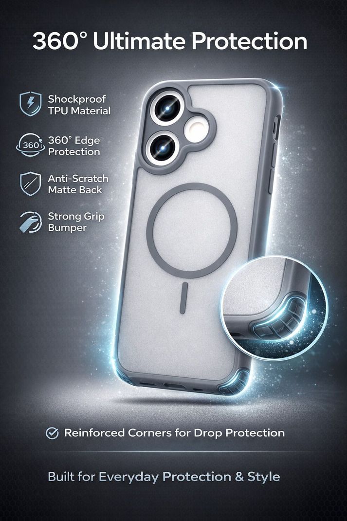 ShadowN Back Cover for MI REDMI 13 Grey - Image 3