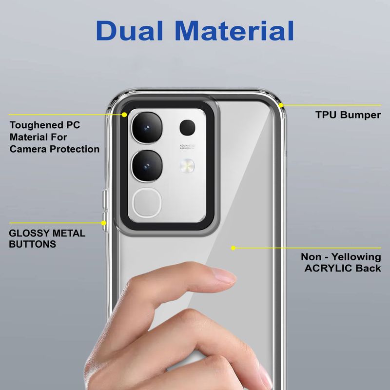 CaseRepublic Back Cover for vivo T4x 5G Black - Image 6