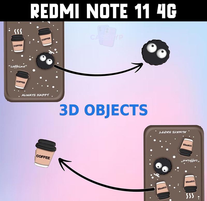 CASEHYP Back Cover for Redmi Note 11 4G (Brown, Silicon) - Image 4