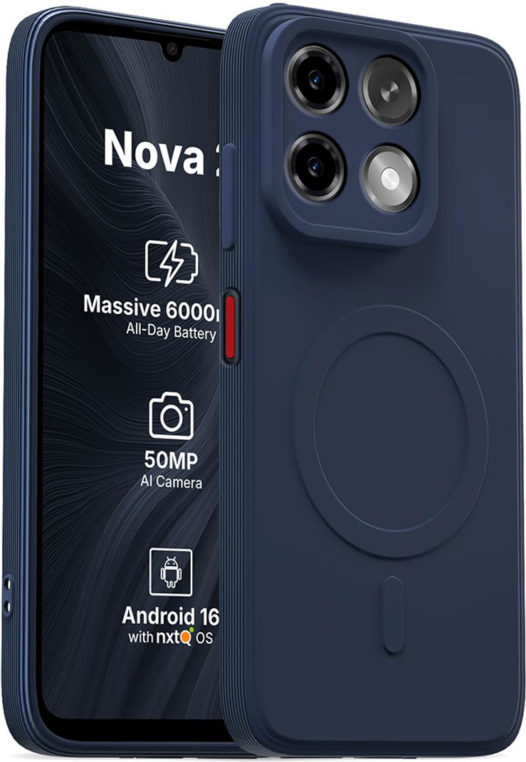 Casotec Back Cover for Ai+ Nova 2 5G, Blue, Matte Finish, Silicon - Image 2
