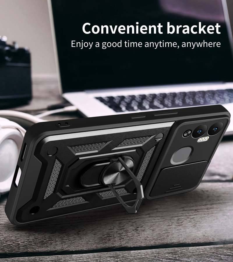 NewSelect Back Cover for Infinix Hot 12 Play (Black, Shock Proof, - Image 3