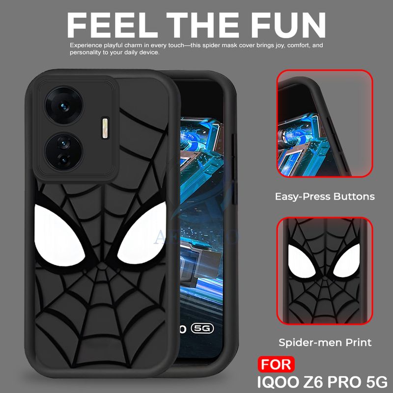 AESTMO Back Cover for iQOO Z6 Pro 5G Black - Image 3
