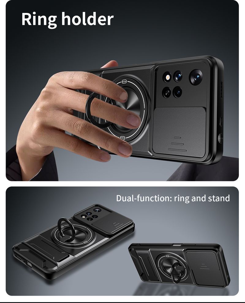 Cover Alive Back Cover for Xiaomi 11i Hypercharge 5G (Black, Slider) - Image 5