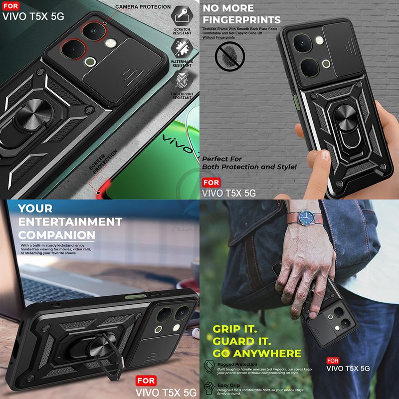 AESTMO Back Cover for Vivo T5X 5G Black - Image 6