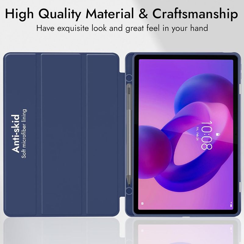 AGEIS Flip Cover for Lenovo Idea Tab Plus 12.1 inches Blue - Image 6