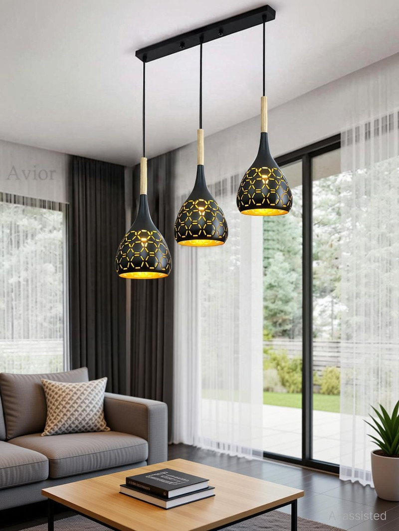 Lyse Decor Ceiling Light Ceiling Lamp(Black, Beige) deal from flipkart