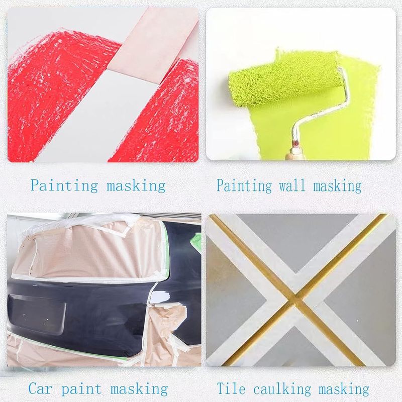 Drisona Self-Adhesive Masking Tape Roll 2 Inch 20m (Set of 2, Off - Image 6