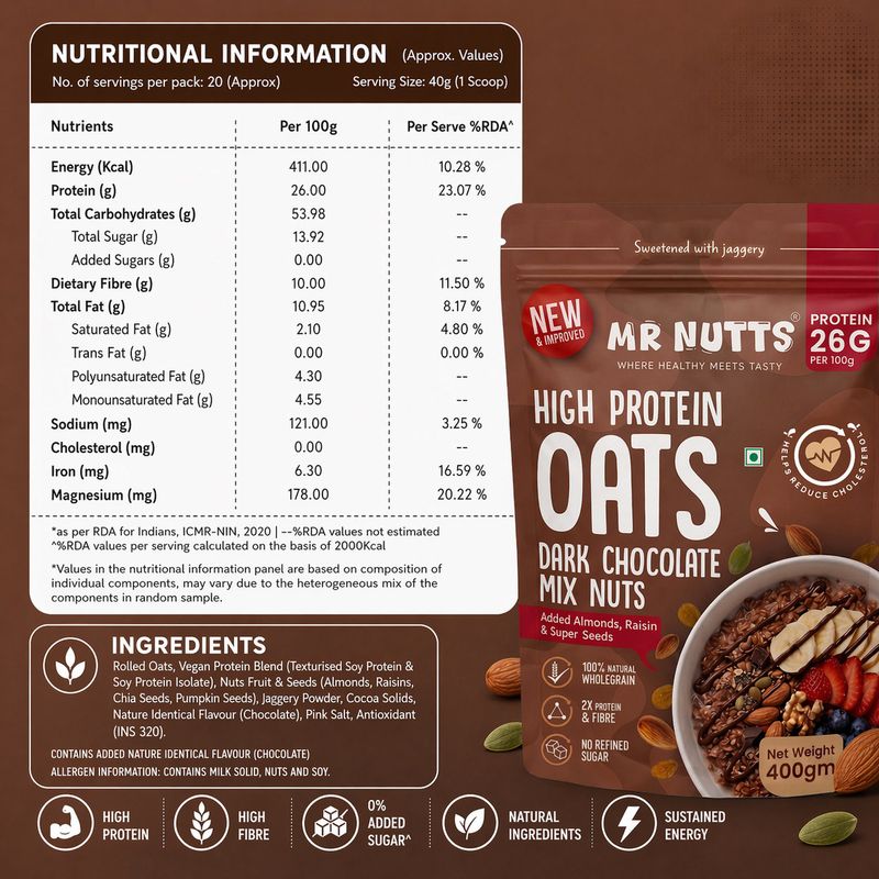 MR NUTTS High Protein Dark Pack of 800 · 24 g (19.2 kg total) - Image 6