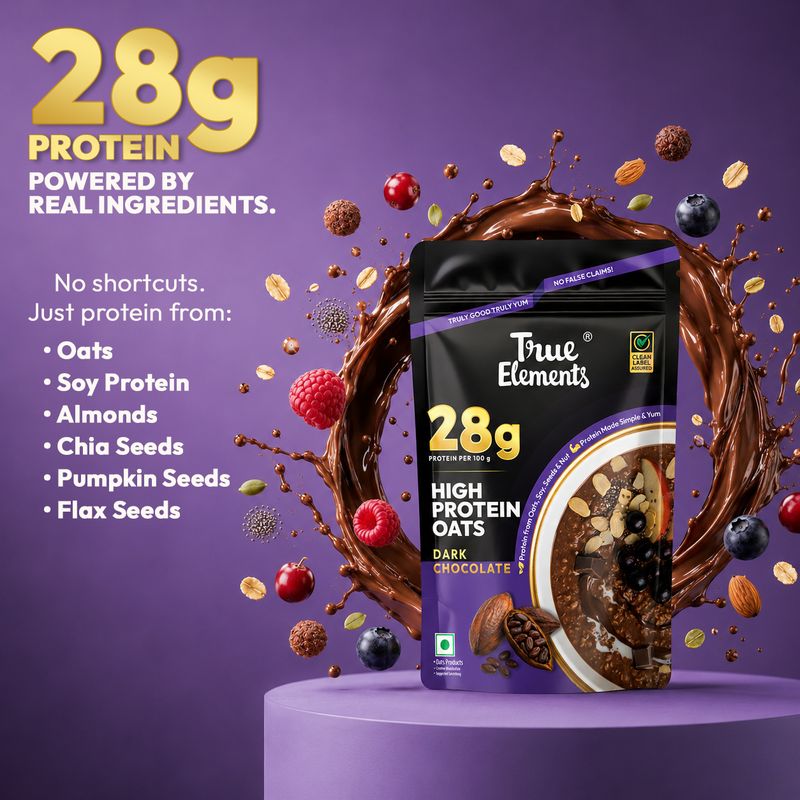 True Elements 28g High Protein Oats 1kg Pouch - Image 4