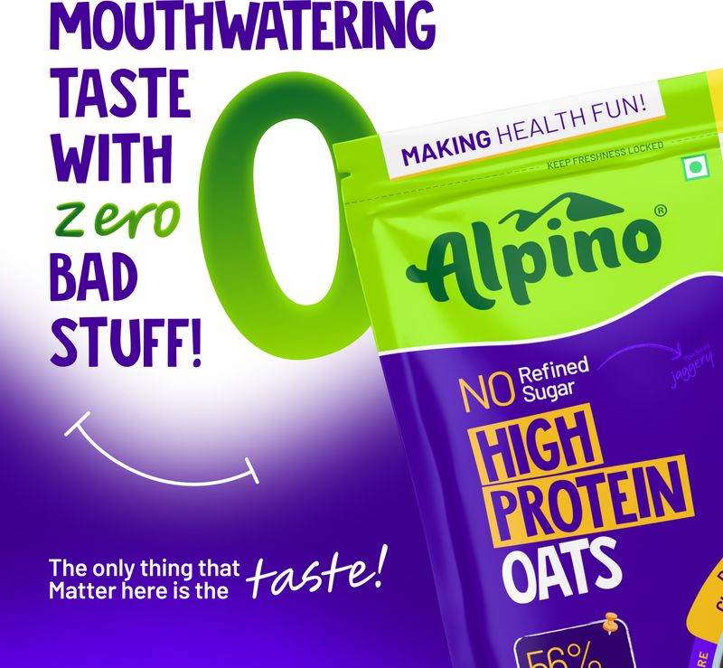 ALPINO 27g High Protein Oats Dark Chocolate 400g - Image 6