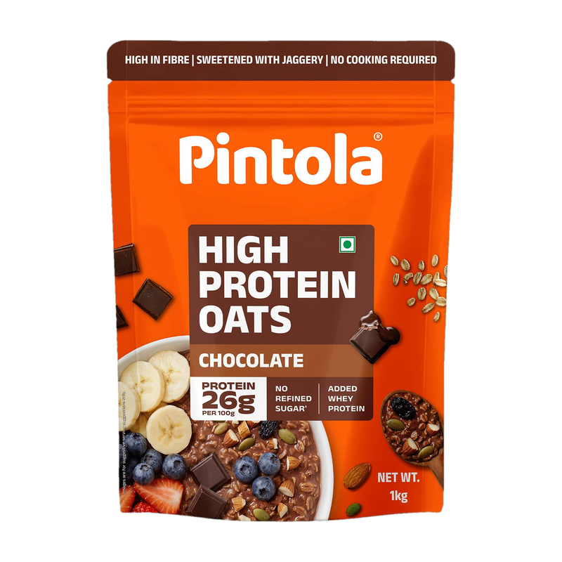 Pintola 26g High Protein Oats, Dark Chocolate,No Refined Sugar Pouch