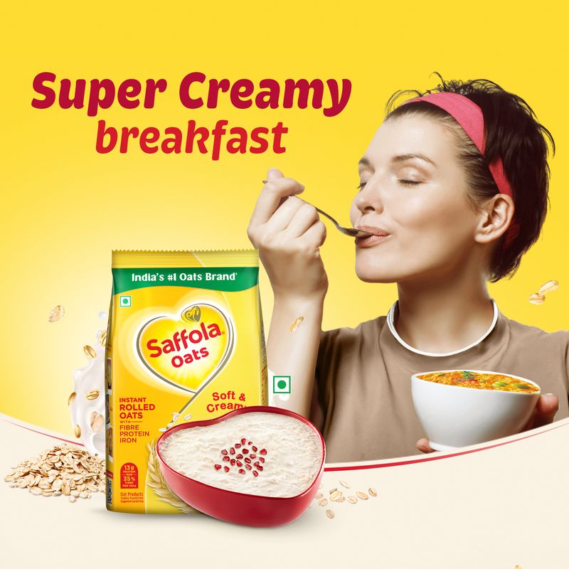 Saffola Oats, 13g, High Protein, High Fibre - Image 4