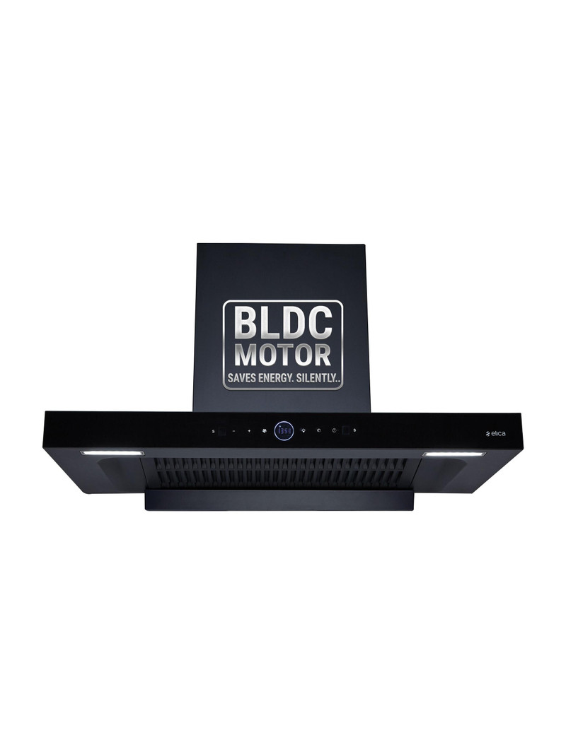 Elica SPT MAX PRO PLUS FL 900 BLDC HAC LTW MS NERO 1600 CMH 90 cm T-Shape 90 CM | BLDC Motor with RPM Display | 15 Years Motor Warranty|Heat Autoclean