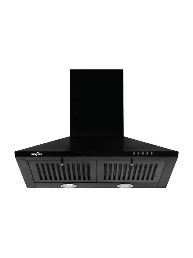 Kenstar VENTI PRO PYRAMID 60CM 1000 CMH 60 cm |Twin Baffle Filter | Energy Efficient LED Light | Powerful Suction | Chimney (Wall Mounted, Black)