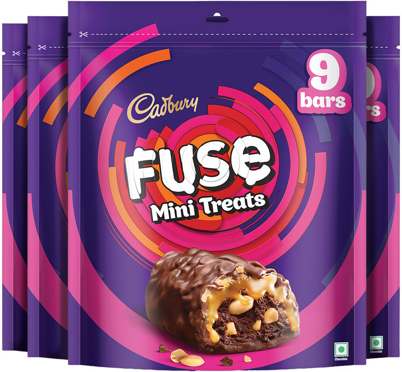 Cadbury Fuse Peanut & Caramel Filled Mini Treats Chocolate Bites