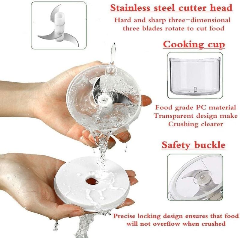 Konquer TimeS Elite Rechargeable Mini Electric Chopper 250 Ml - Image 5