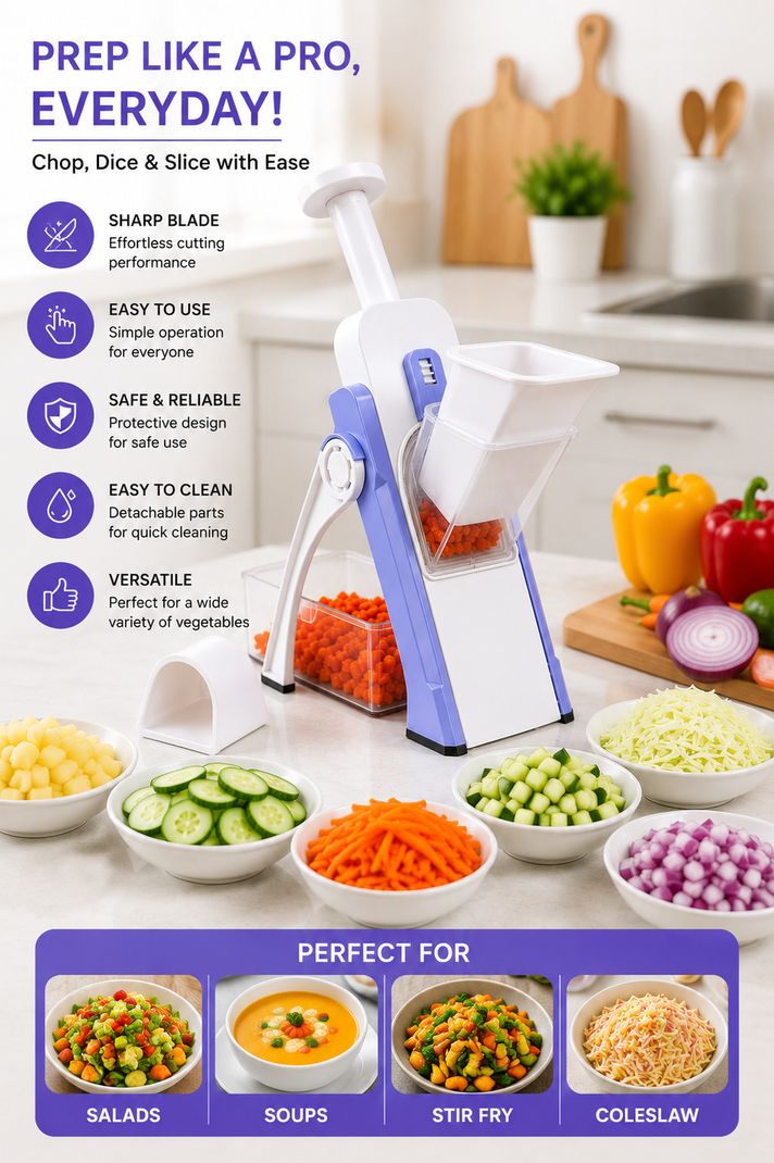 Sageware Blue Push Food Chopper - Image 3