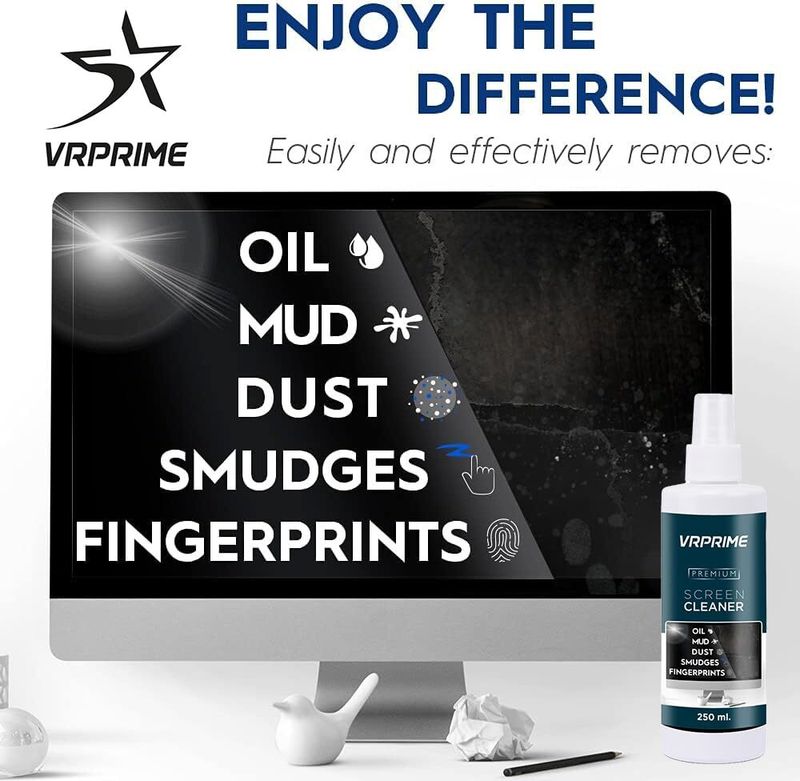 VRPRIME 8-in-1 Laptop Cleaning Kit with 250ml Spray - Image 5