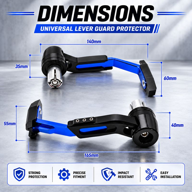 FATHER AUTO Universal Brake Clutch Lever (Blue & Black) - Image 3