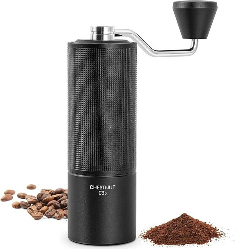 TIMEMORE Chestnut C3S Manual Coffee Grinder Conical Burr Portable Hand Coffee Grinder 2 Cups Coffee Maker (Black)
