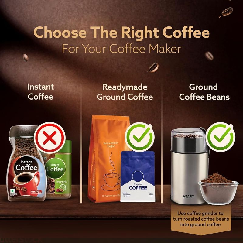 AGARO Imperial Espresso Coffee Maker 15 Bars 6 Cups - Image 5