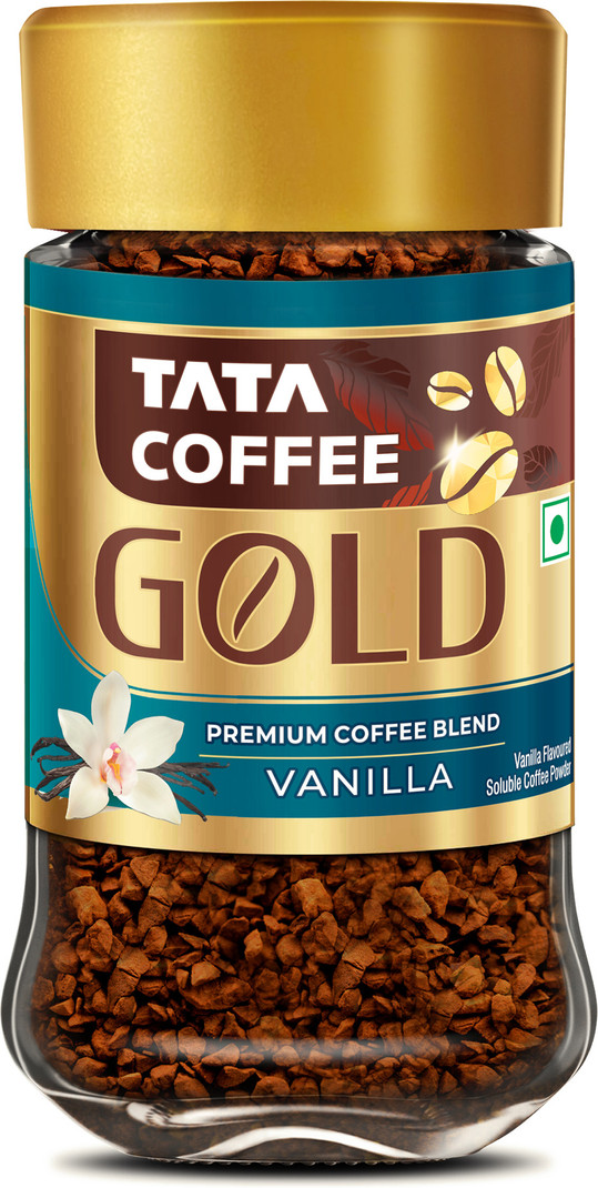 Tata Coffee Gold Premium Blend, Full Bodied Taste & Rich Aroma Instant Coffee (50 g, Vanilla Flavoured)