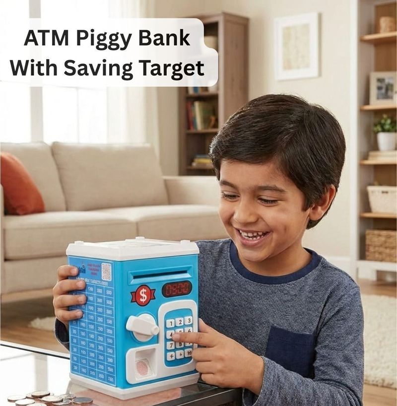 Kidzblend ATM Piggy Bank with Lock, Touch Sensor - Image 5