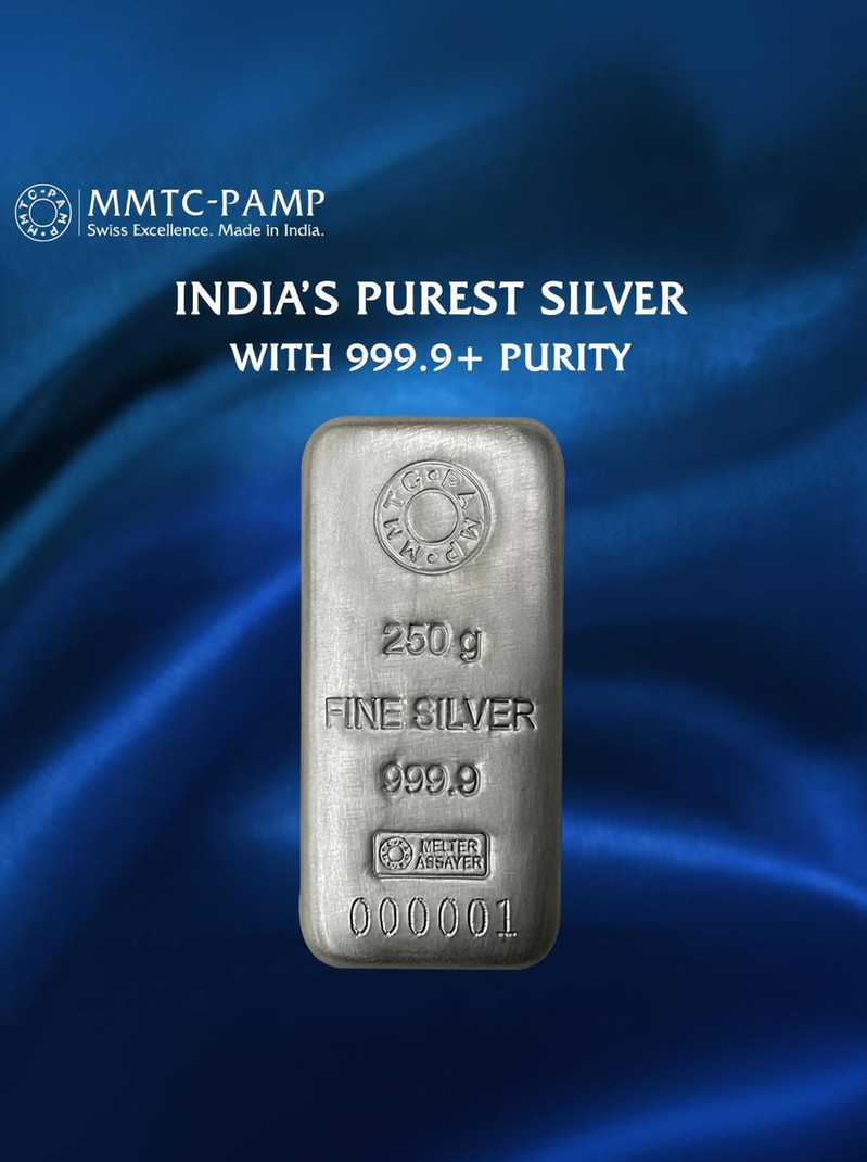 MMTC-PAMP India Pvt Ltd MMTC-PAMP (999.9+) Purest 250 g Casted Silver Bar S 9999 250 g Silver Bar