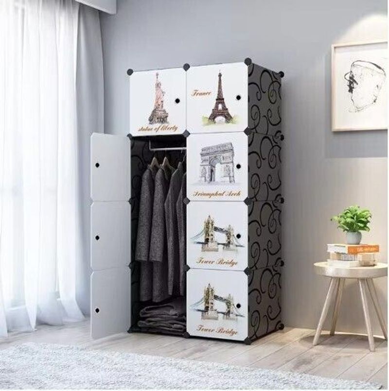 KriShyam 8 Door PP Collapsible Wardrobe - Image 6