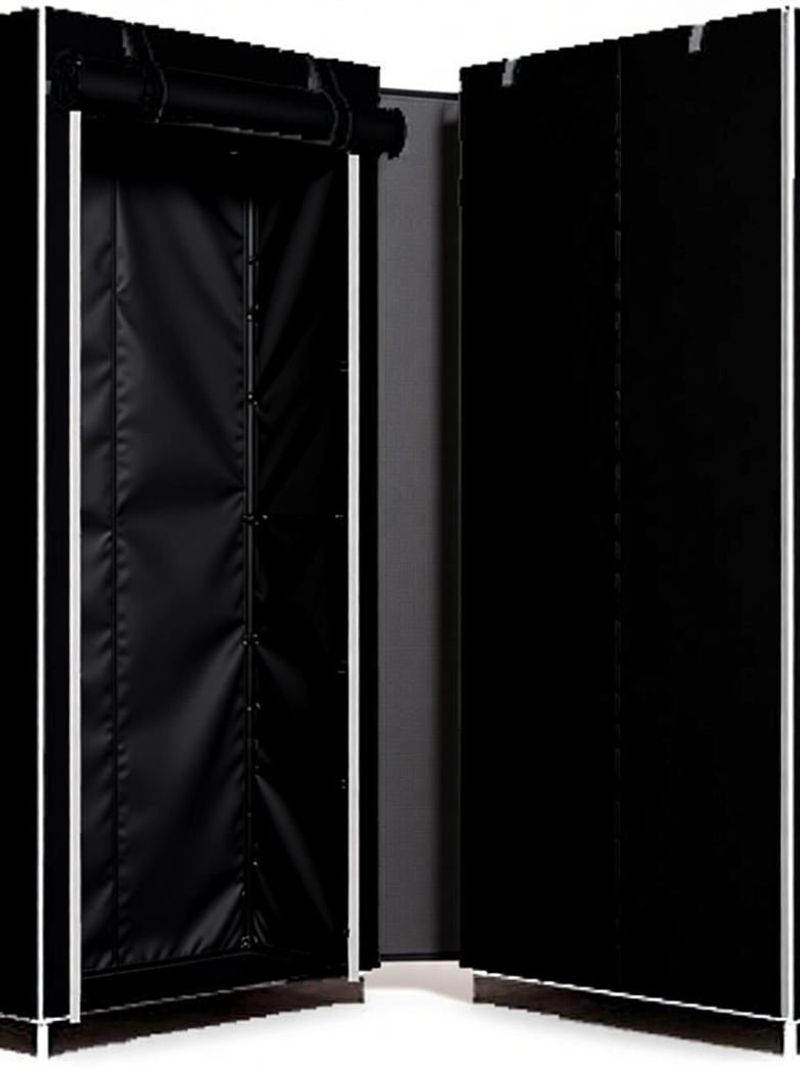 ZENVEXYO PP Collapsible Wardrobe Black DIY - Image 6