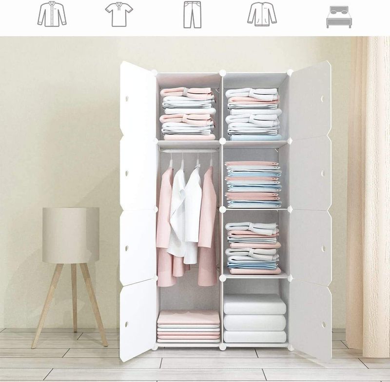 KriShyam 8 Door PP Collapsible Wardrobe - Image 3