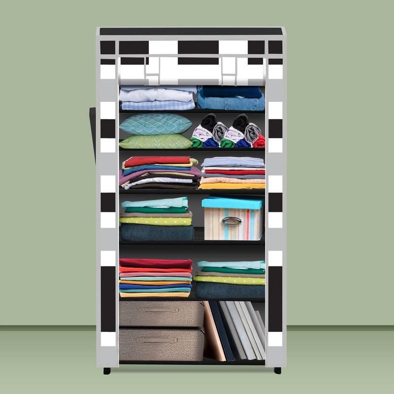 MEZIRE 6 Shelf Foldable Wardrobe - Image 6