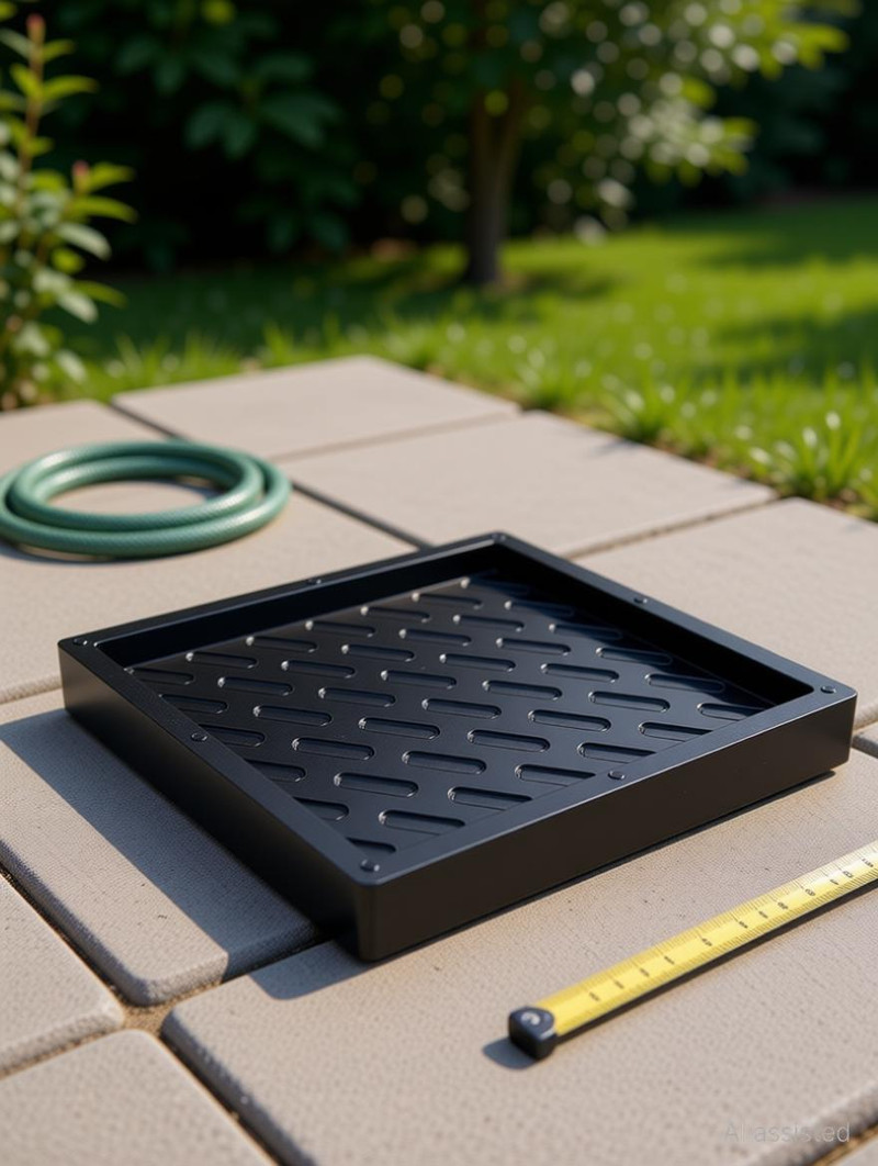Reyal Black 10"X10" CAPSULE CHEQUERED TILE MOULD(T : 25mm) Paver Block Mould Column Cap & Base Plastic