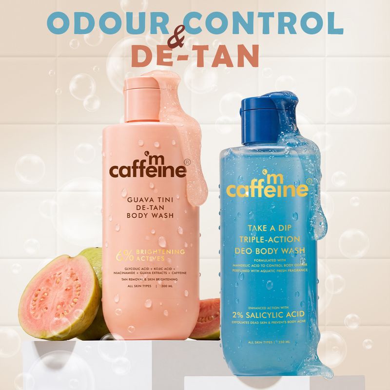mCaffeine 3-in-1 Take A Dip Deo Body Wash & Guava Tini De-Tan Body - Image 2