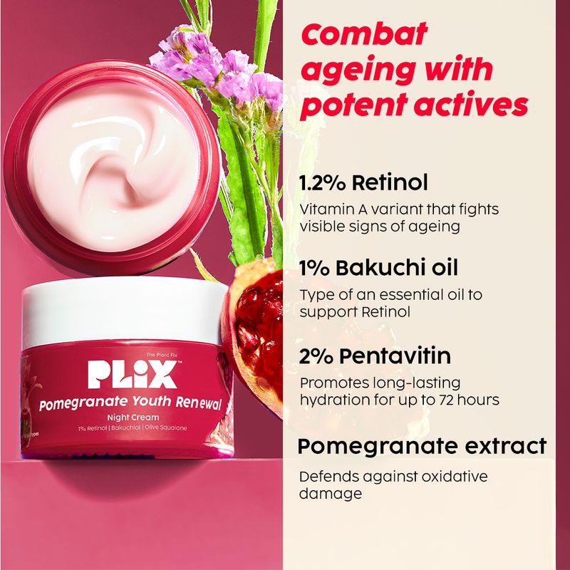 The Plant Fix Plix Pomegranate Youth Renewal Cleanser & Retinol - Image 4