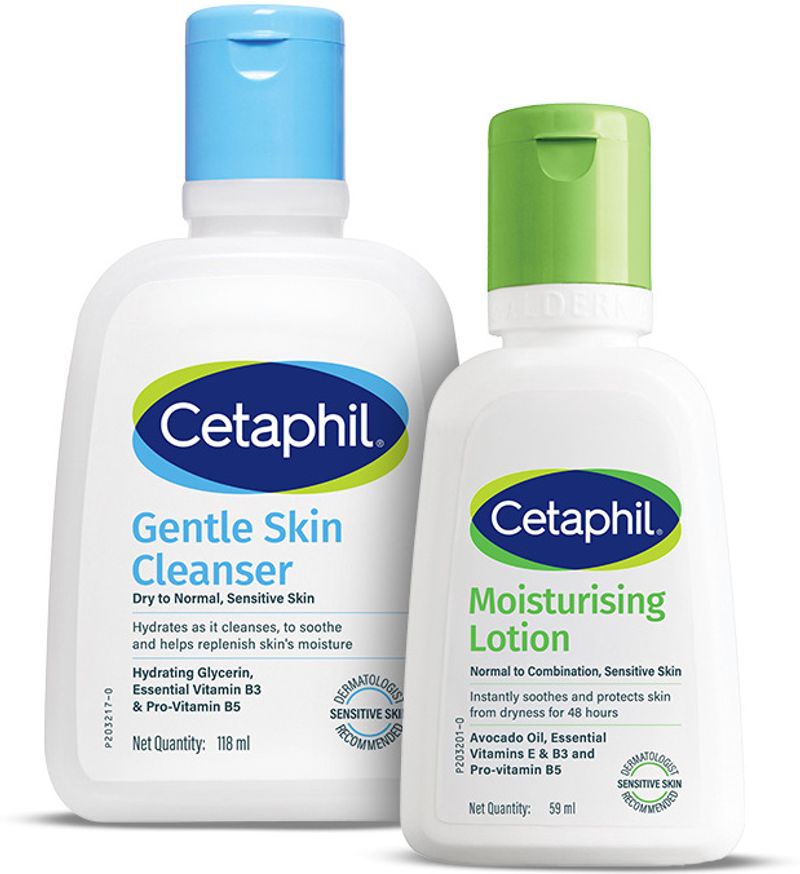 Cetaphil Gentle Skin Cleanser 118ml & Moisturising Lotion 59ml Combo - Image 2