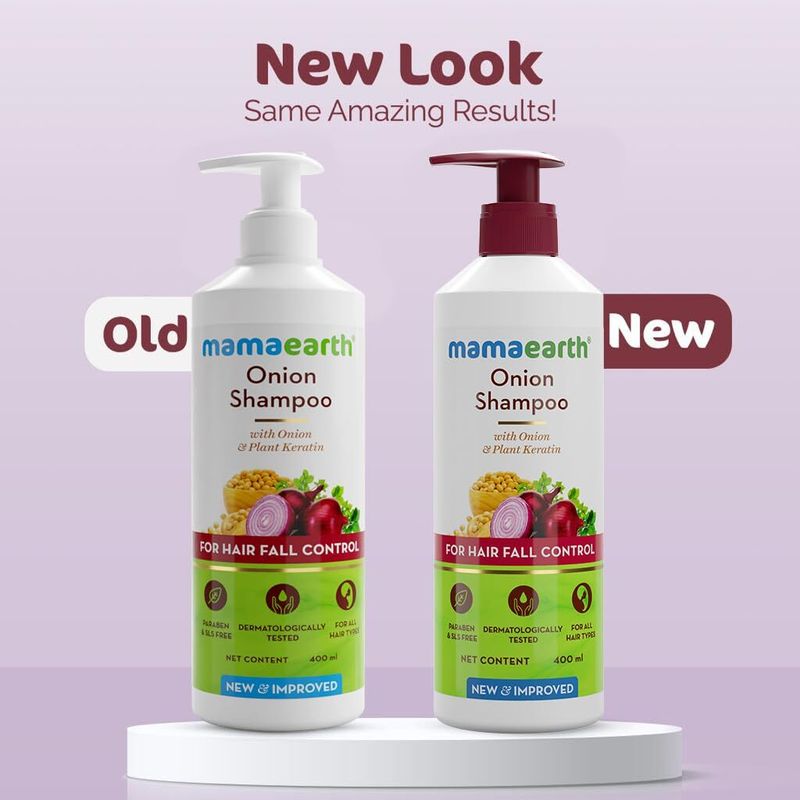 Mamaearth Onion Hair Fall Shampoo Family Pack 2x250ml - Image 3