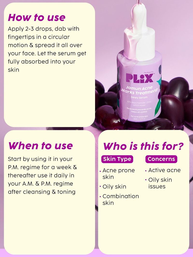 The Plant Fix Plix 10% Niacinamide Jamun Face Serum - Image 5